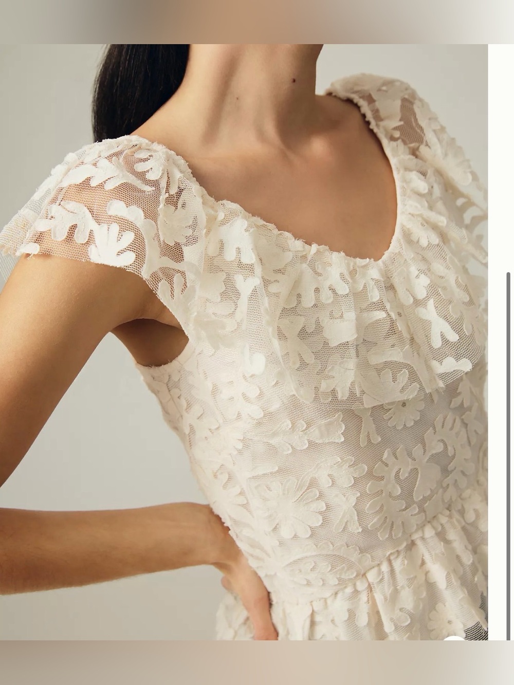 Anthropologie Textured Off-The-Shoulder Blouse NWT